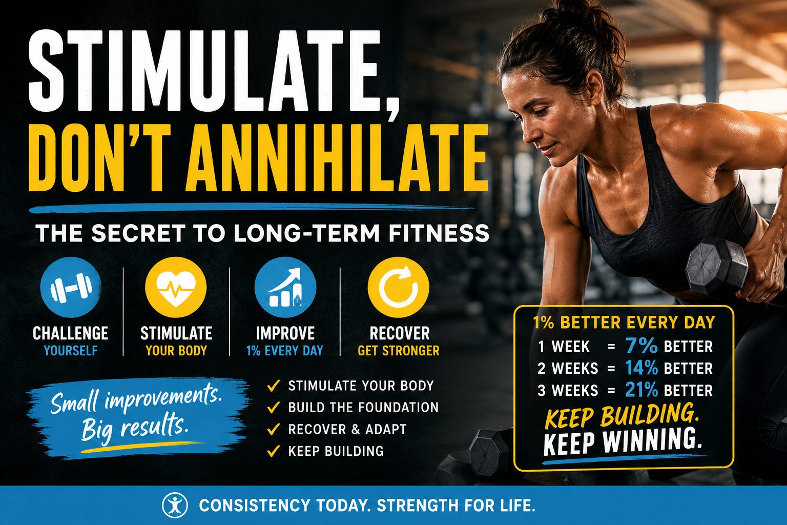 Stimulate, Don't Annihilate: The Secret to Long-Term Fitness