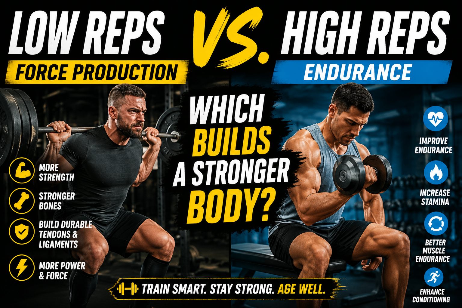 Low Reps vs. High Reps: Which One Builds a Stronger Body?