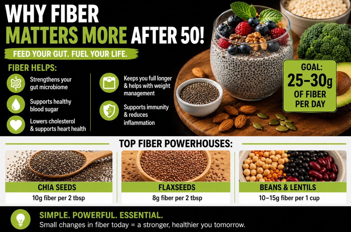 The Power of Fiber After 50: Fuel Your Gut, Protect Your Health, and Age Stronger